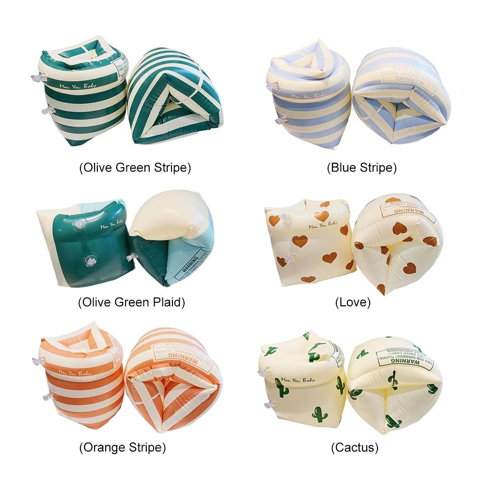 1Pair Arm Sleeve Floats Double Air Bag Inflatable Floating Arm Circle Sleeves PVC Printed Adult Kids Swimming Accessories Oasis Select
