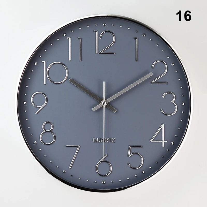 Silent Round Wall Clock | Modern Quartz Home & Office Decor
