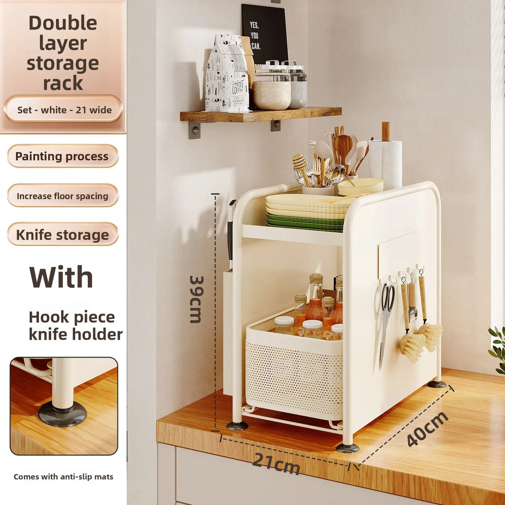 Kitchen Seasoning Rack Narrow Slot Tank Storage Side Magnetic Hanger
