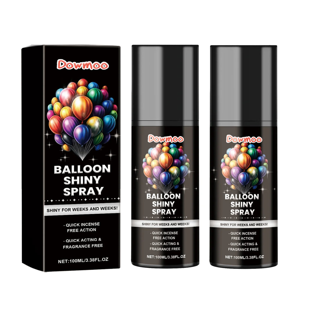 Balloon Shine Enhancer Spray Instant Gloss Polish Party Decoration Supplies Safe Formula Quick Dry For Birthday Wedding Events Oasis Select 2pcs