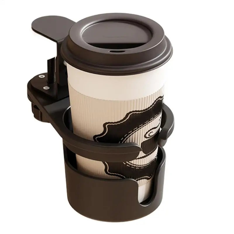 Desk Cup Holder Clamp Adjustable Anti-Spill Coffee Cup Holder 360 Degree Rotating Table Edge Clamp Cup Holder Anti-Fall Desk Oasis Select