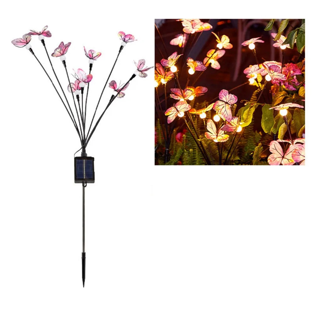 Butterfly Solar Garden Lights – 6/9 Head, 8 Modes, Waterproof