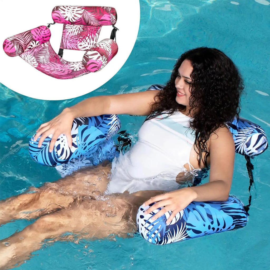 Inflatable Floating Lounger for Adult Floating water lounge bed Foldable swimming pool recliner Heavy-duty Pool Floats for Adult Oasis Select