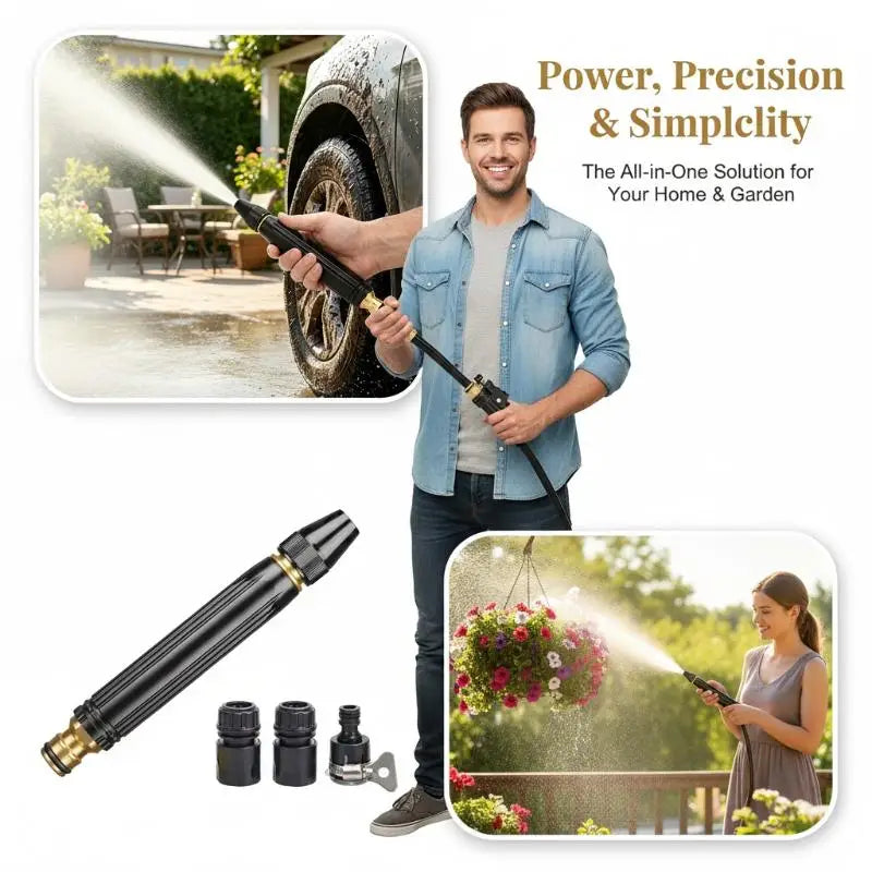 Home High Pressure Car Wash Water Gun, 2026 New Heavy High Pressure Washer Gun, Adjustable Booster High-pressure Car Washing Oasis Select
