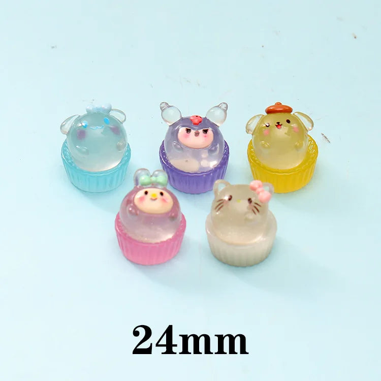 Glow-in-the-dark Kung Fu Chicken Simulation Resin Yellow Cartoon