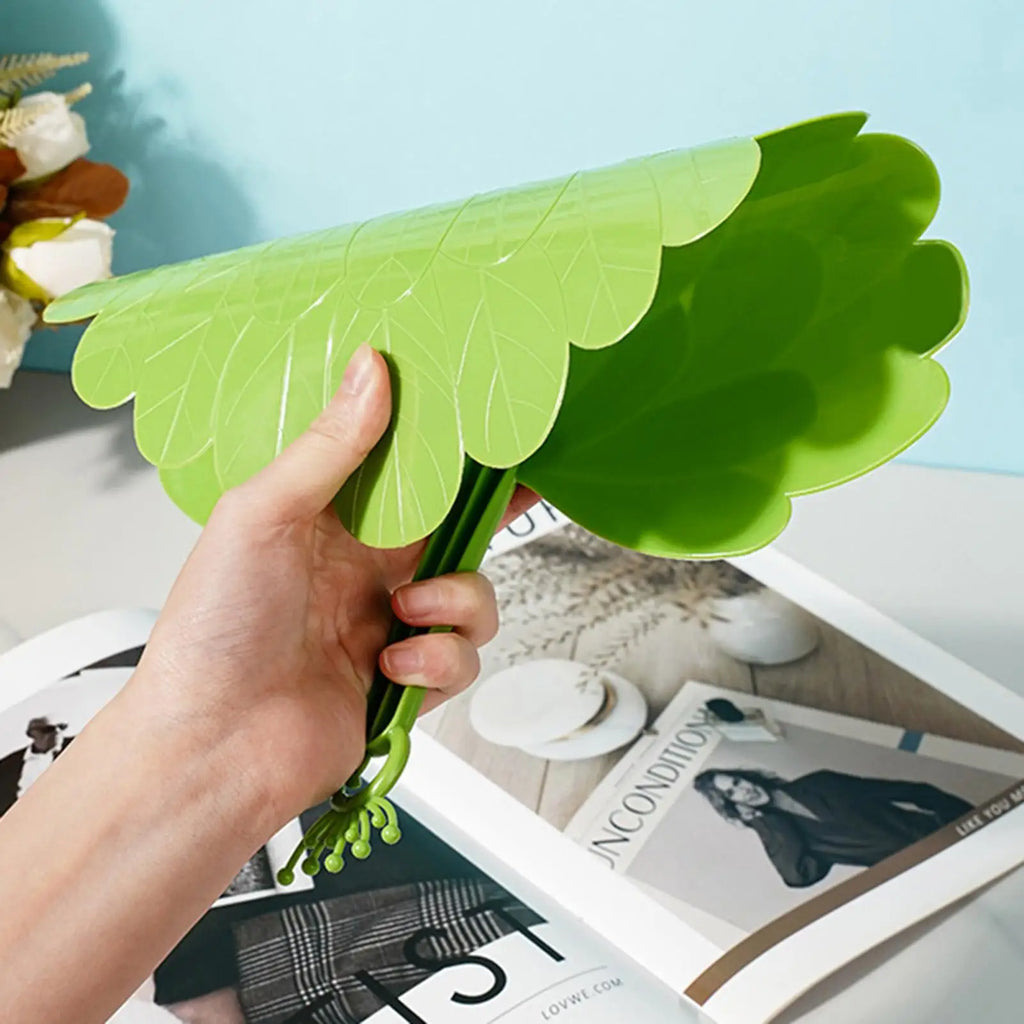 1PC Plastic Artificial Palm Leafs Fan Portable Cool Handheld Fan Artistic Home Decorations Summer Cooling Fan Photo Props