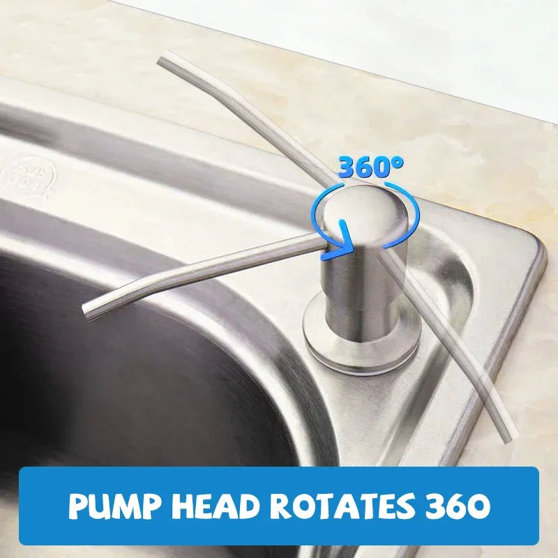 Stainless Steel Sink Soap Dispenser Pump | 1 or 2 Pack