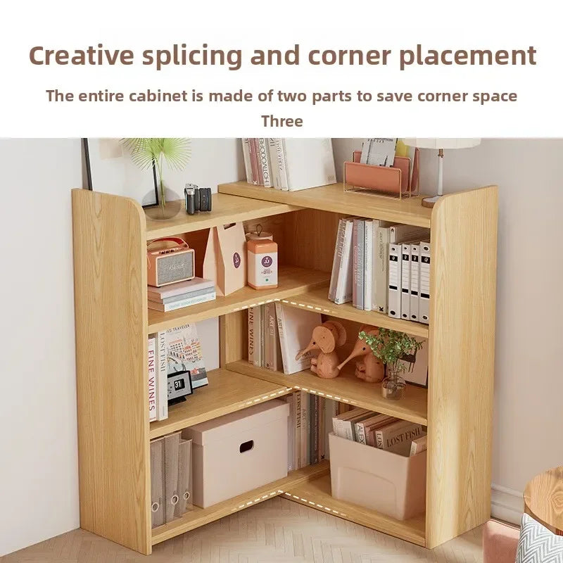 Multi-functional Household Goods Simple Bookshelf Retractable Shelf Small Storage Cabinet Lattice Cabinet Floor Bookcase Oasis Select