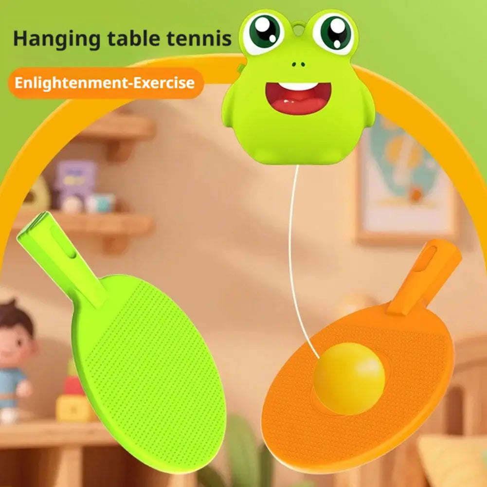 Adjustable Indoor Hanging Table Tennis Self Workout Set with Racket and Balls Hanging Pingpong Balls Training Sparring Device Oasis Select