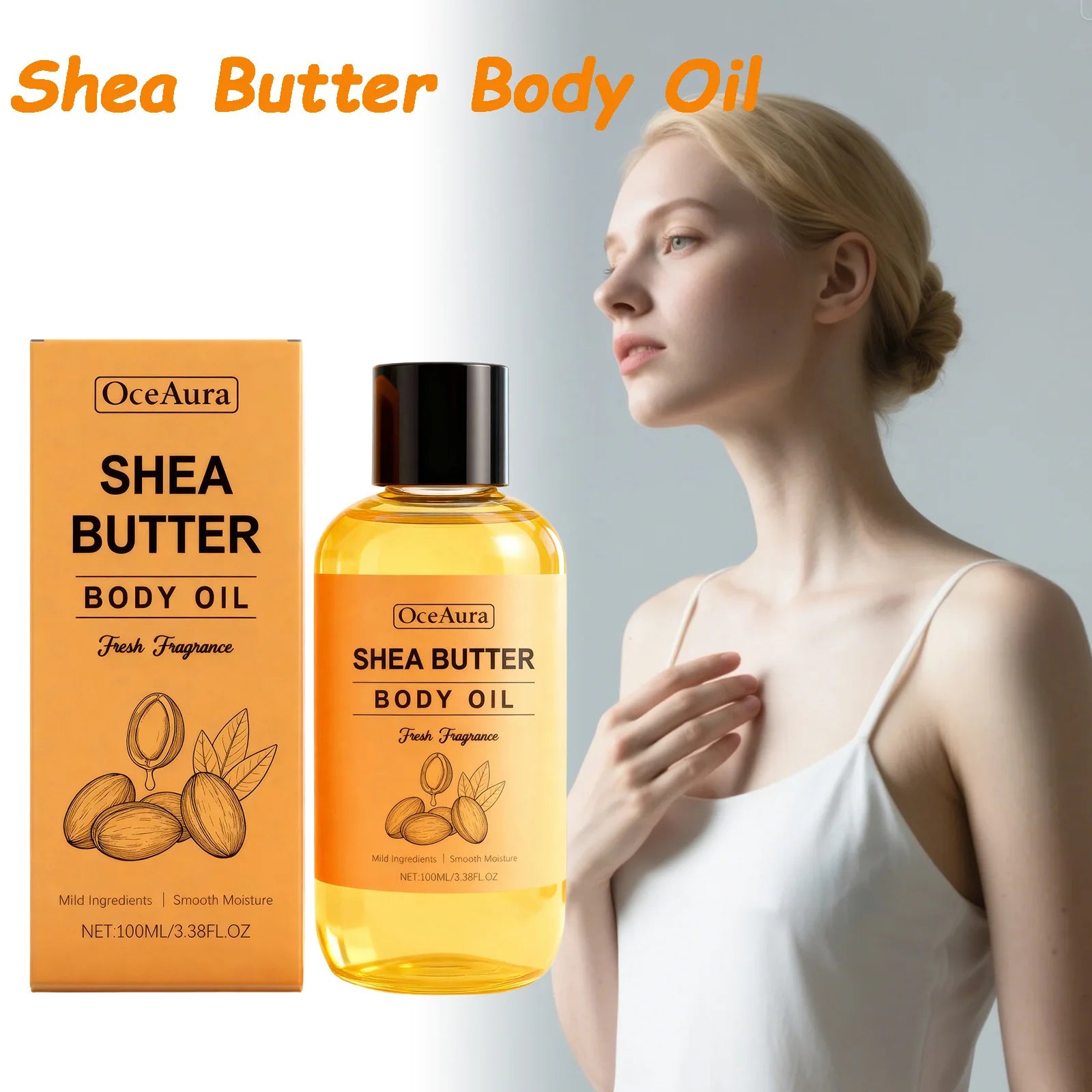 OceAura Shea Butter Body Oil – Fast-Absorbing Dry Skin 100ml Shea Butter Body Oil Oasis Select