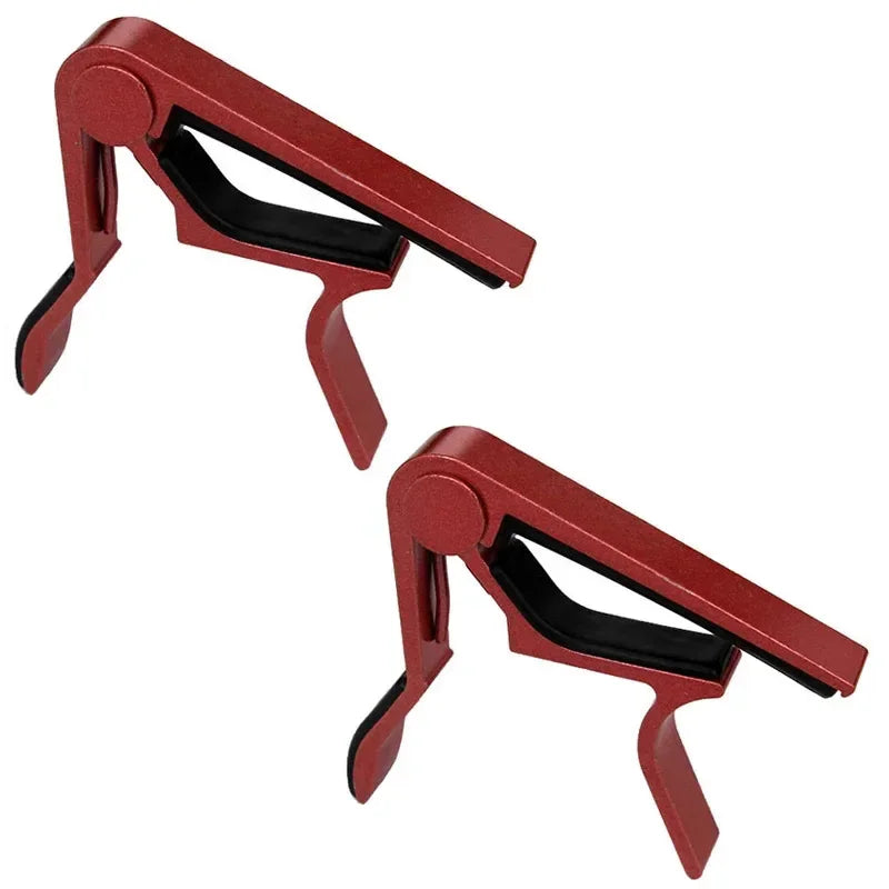 1/2pcs Universal Aluminium Alloy Guitar Capo - Lightweight & Durable Quick-Change Capo For Acoustic Electric And Classic Guitars Oasis Select Red 2pcs