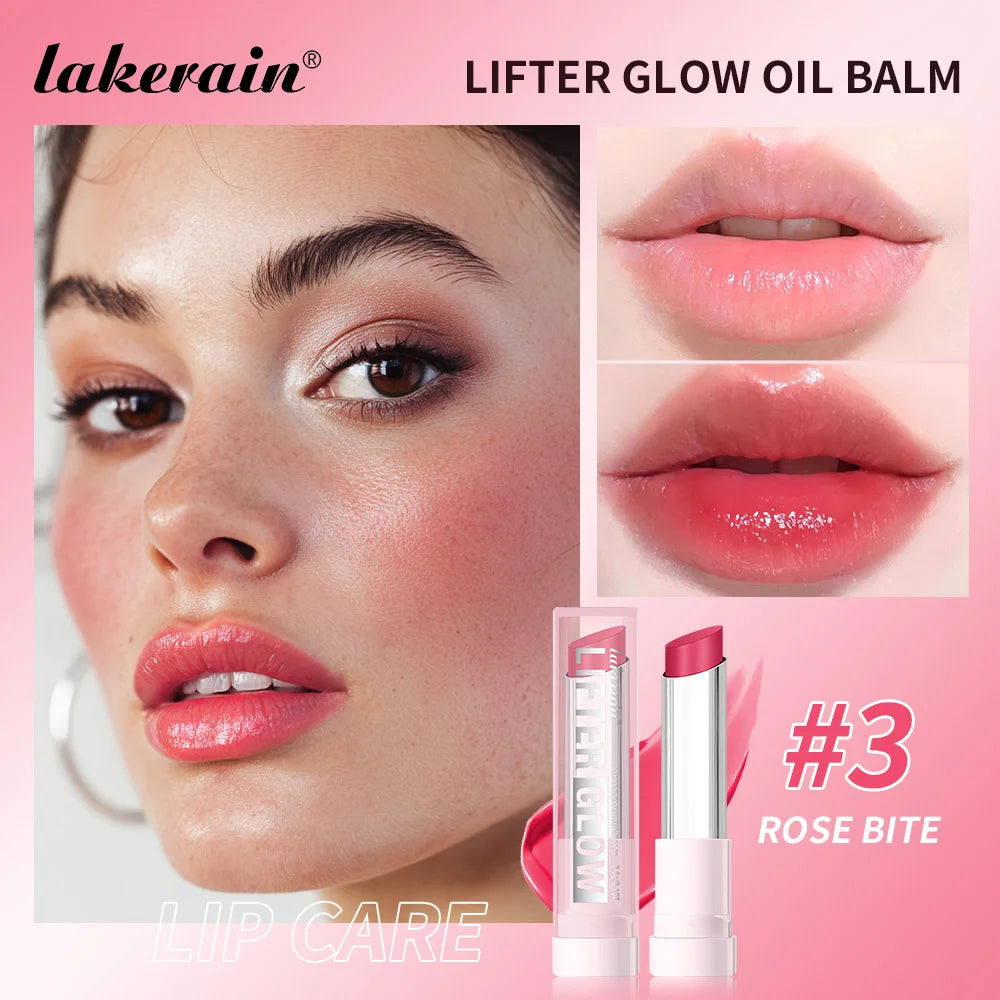 Lakerain Glow Lip Oil Balm Long Lasting Moisturizing Nourishing Daily Care Lip Balm Smooth-melt Softness Texture Natural Makeup Oasis Select