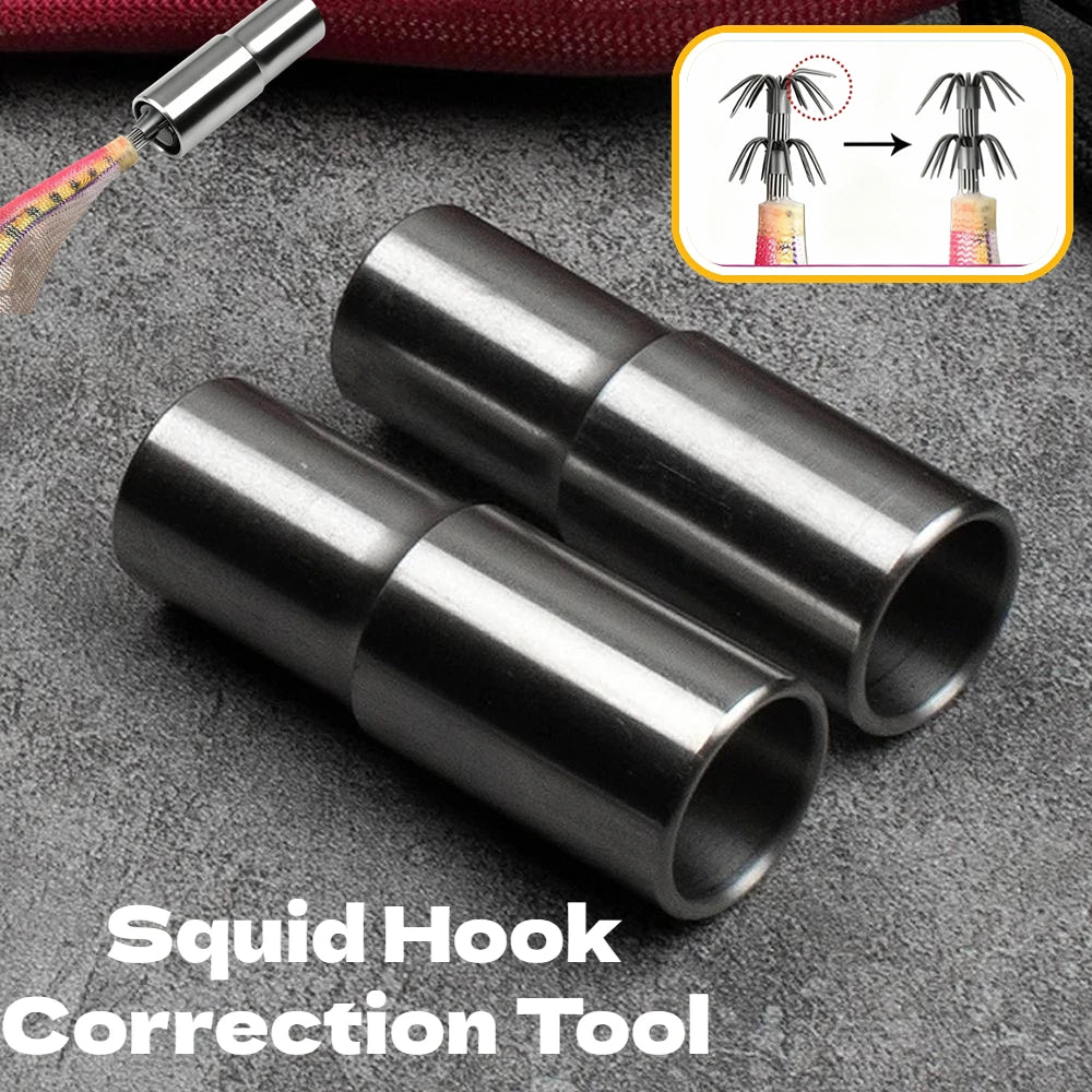 New Stainless Steel Squid Hook Corrector Octopus Hook Repair Tool Can Restore Deformed Fishhook Fishing Pesca Tackle Accessory Oasis Select