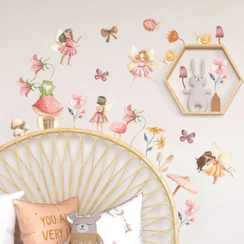 Colourful Fairy Wall Stickers – Girls Room & Playroom Decals