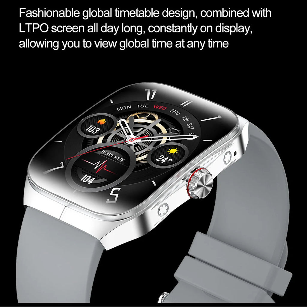 Men Smartwatch Women Sports Health Watches NFC 1.95" AMOLED Screen Music Waterproof Blue Tooth Call Heart Rate Voice Assistant Oasis Select