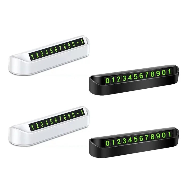 1/2/3/4pcs Portable Car Phone Number Card Temporary Parking Card Plate Telephone Number Car Park Stop Automobile Accessories Oasis Select 4pcs mix