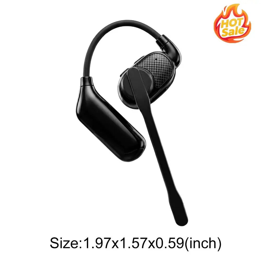 BT Earhook Earphones Built-in Microphone Open Ear Wireless Earpiece Type-C Charging Lightweight for Music Travel Business Office Oasis Select