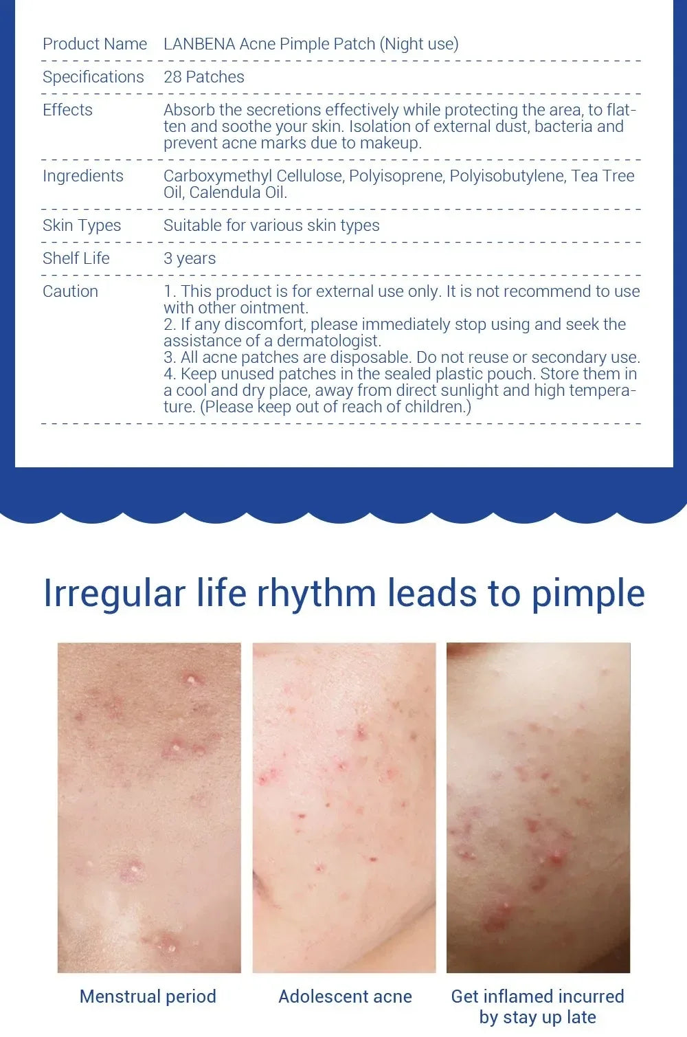 LANBENA Acne Pimple Patch – Invisible Blemish Cover Stickers