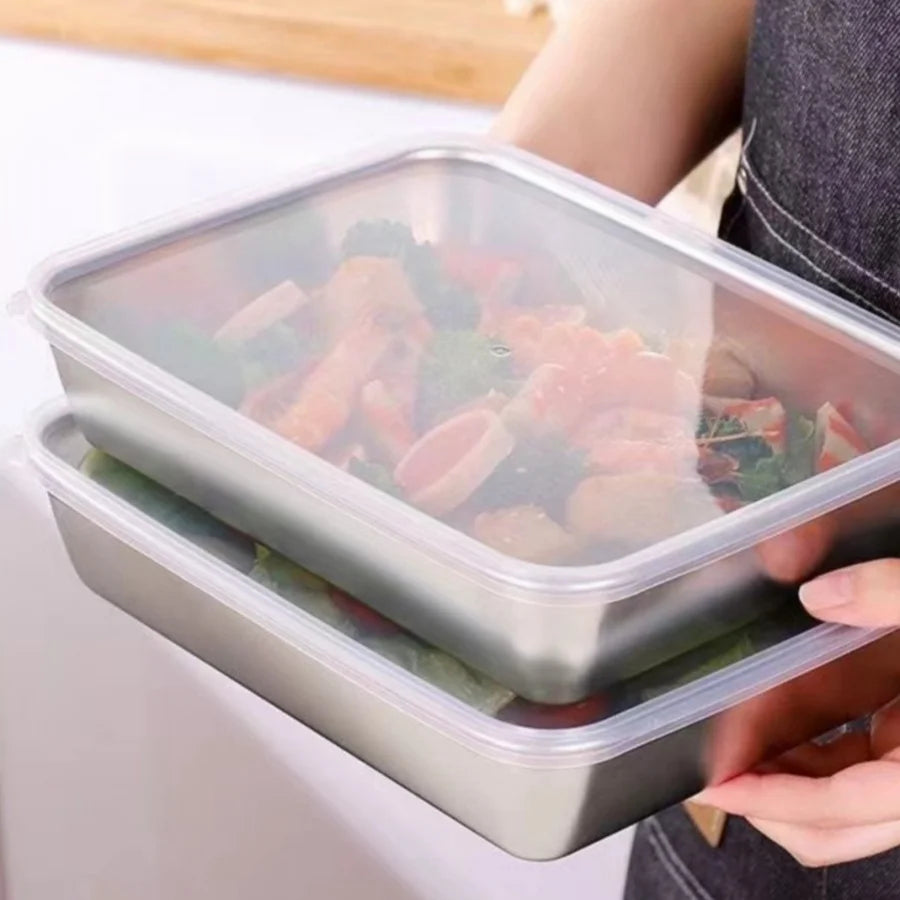 6-Piece Stainless Steel Food Storage Containers Set - Airtight BPA-Free Kitchen Organizers for Fridge/Pantry/Dry Goods Oasis Select
