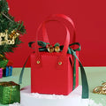 Christmas Apple Box Christmas Eve Gift Ribbon Fruit Box Gift Wrap Christmas Apple Box Noel Decoration 2022 Santa Stocking Oasis Select Red-Bow Knot Bell