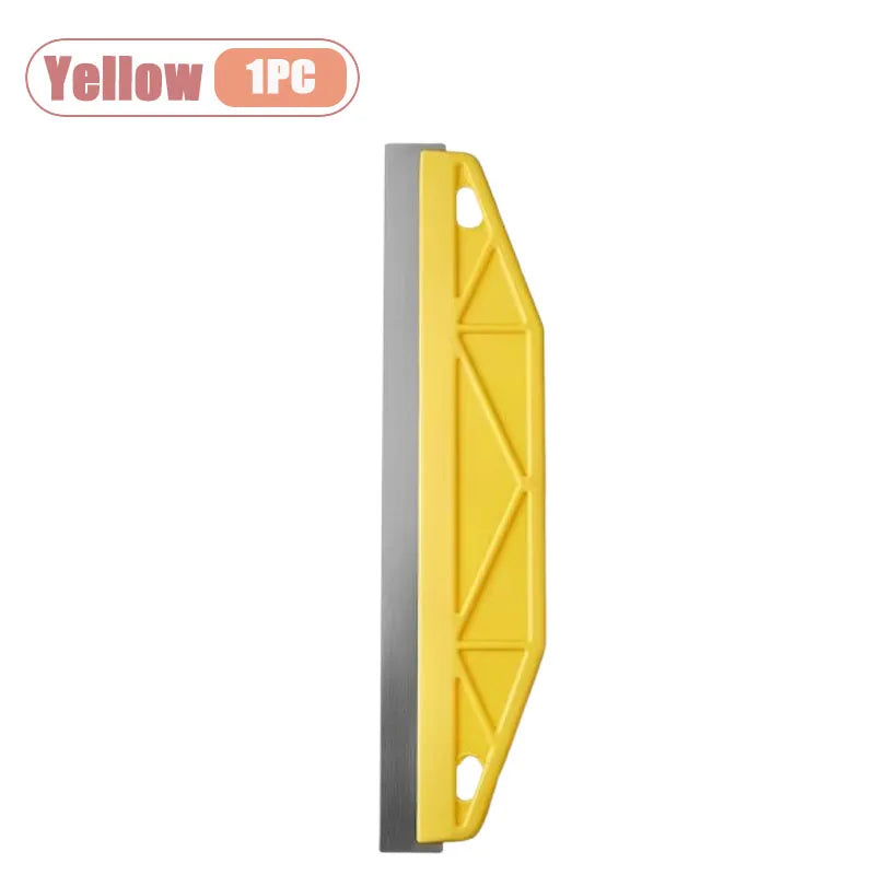 1-10PCS Stainless Steel Wallpaper Scraper Putty Knife Plastic Handle Drywall Mud Trowel for Paint Removal Caulk Home DIY Oasis Select Yellow-1PC