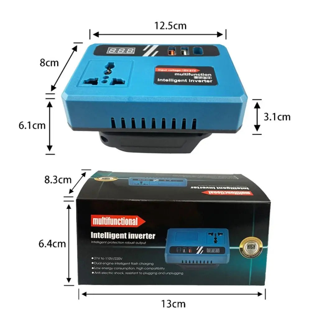 Makita Battery Inverter 3 USB Ports 120W DC to AC Converter