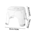 Clear Shower Foot Stool Non-slip Waterproof Transparent Stool Clear Stool for Bathroom Bedside Small Shower Spaces Corner Bench Oasis Select WHITE