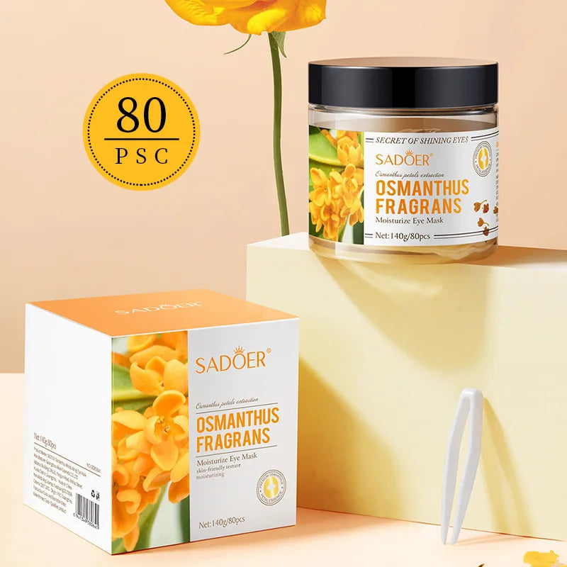 SADOER Osmanthus Eye Patches 80pc – Hydrating Under-Eye Masks Under-Eye Patches Oasis Select