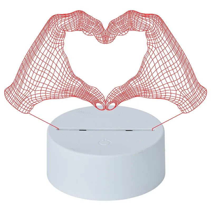 3D Acrylic LED Night Light Desktop Lamp | USB & Battery Powered