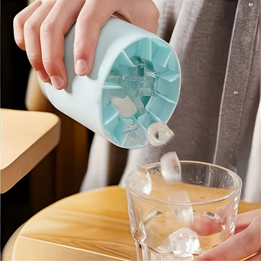 Silicone Ice Cup Mold, Cylinder Ice Cube Maker, Easy Release Freezer Ice Mold for Cocktails & Iced Drinks Oasis Select