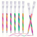 6pcs Glitter Gel Highlighter Pens Set - 1.2mm Vibrant Colors, Smooth Writing, Perfect for Journals, DIY Crafts, Greeting Cards, Oasis Select glitter