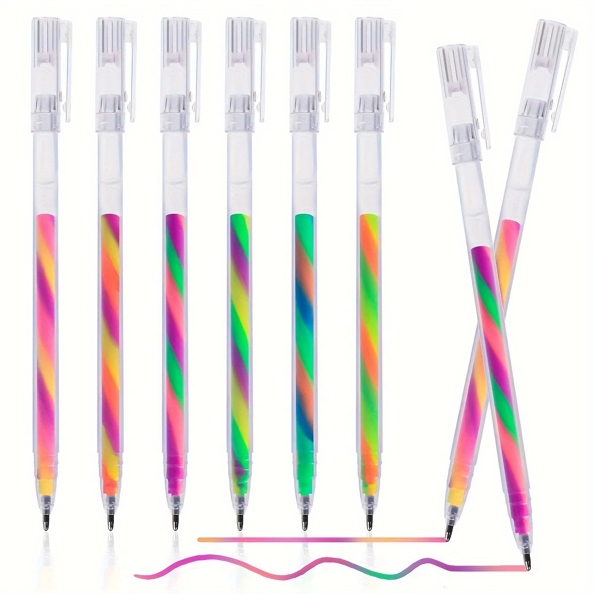 6pcs Glitter Gel Highlighter Pens Set - 1.2mm Vibrant Colors, Smooth Writing, Perfect for Journals, DIY Crafts, Greeting Cards, Oasis Select glitter