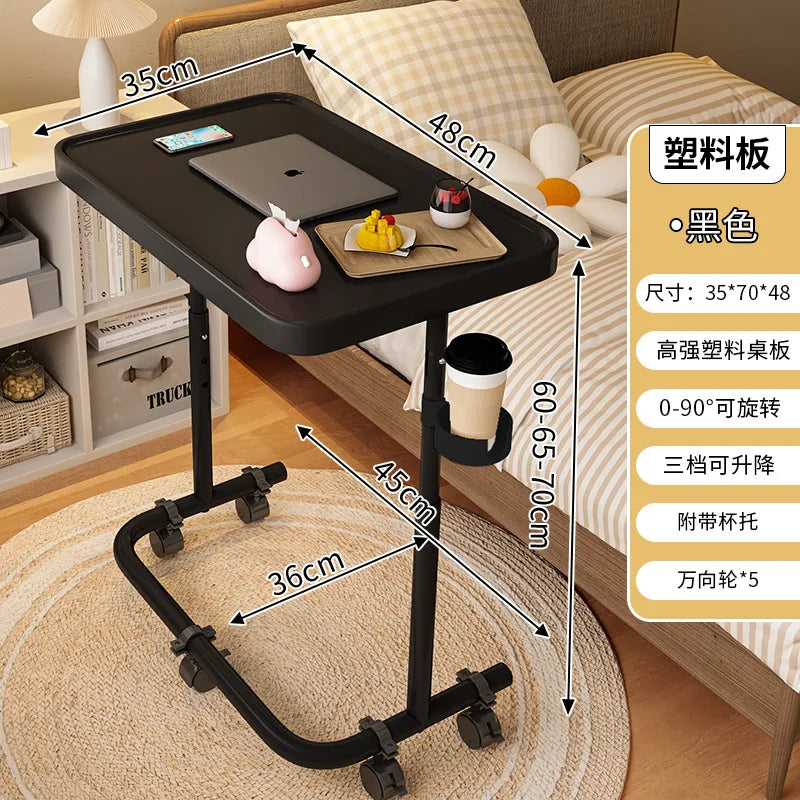 Multi-functional Movable lifting bedside table, home sofa side few, notebook computer table, folding small table, desk Oasis Select SL-Black-B