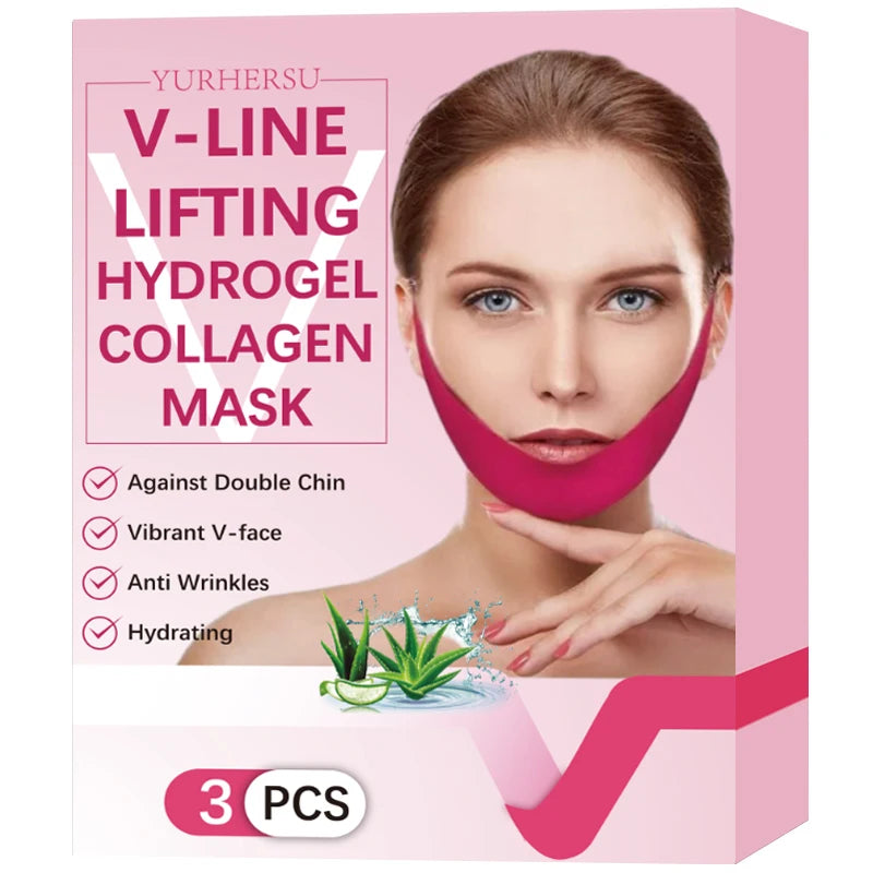 YURHERSU V-Pull Facial Mask – Firm, Lift & Glow | 3-Pack Facial Sheet Mask Oasis Select