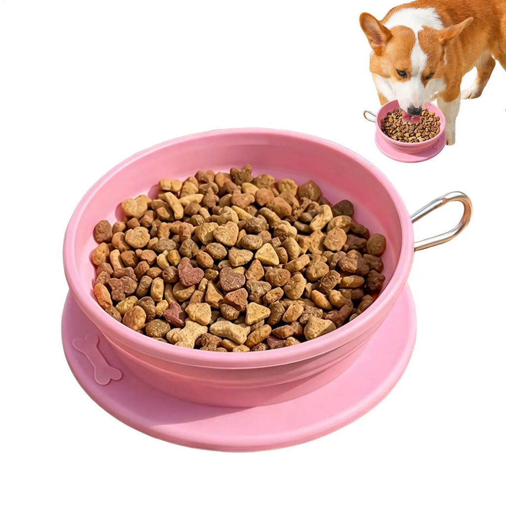 Portable Pet Food Bowl Cat and Dog Food Pet Silicone Foldable Bowl Portable Travel Outdoor Water Food Bowl Pet supplies Oasis Select