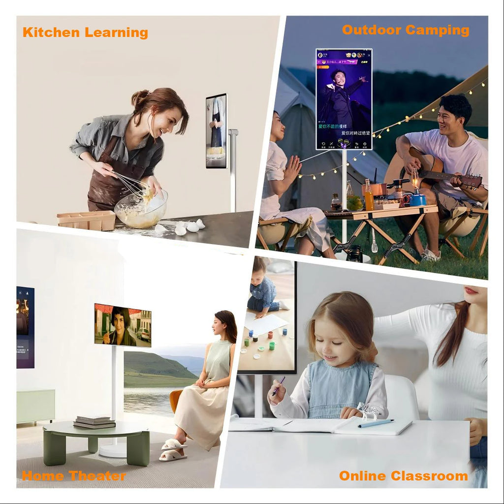Smart Television 21.5" Inch Portable Tv Rollable Touch Screen Monitor Smart Digital Signage Display Mobile Portable Smart Tvs Oasis Select