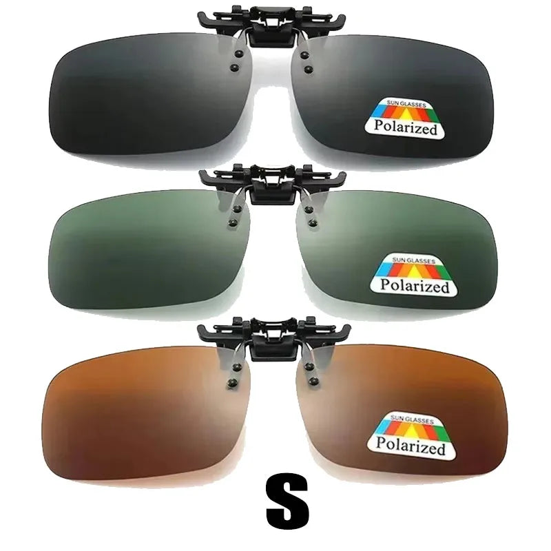 1/2/3PCS Polarized Sunglasses Clip For Driving Night Vision Glasses UV400 Outdoor Sunshade High Definition Sunglasses Clip Oasis Select Mix S x3Pcs