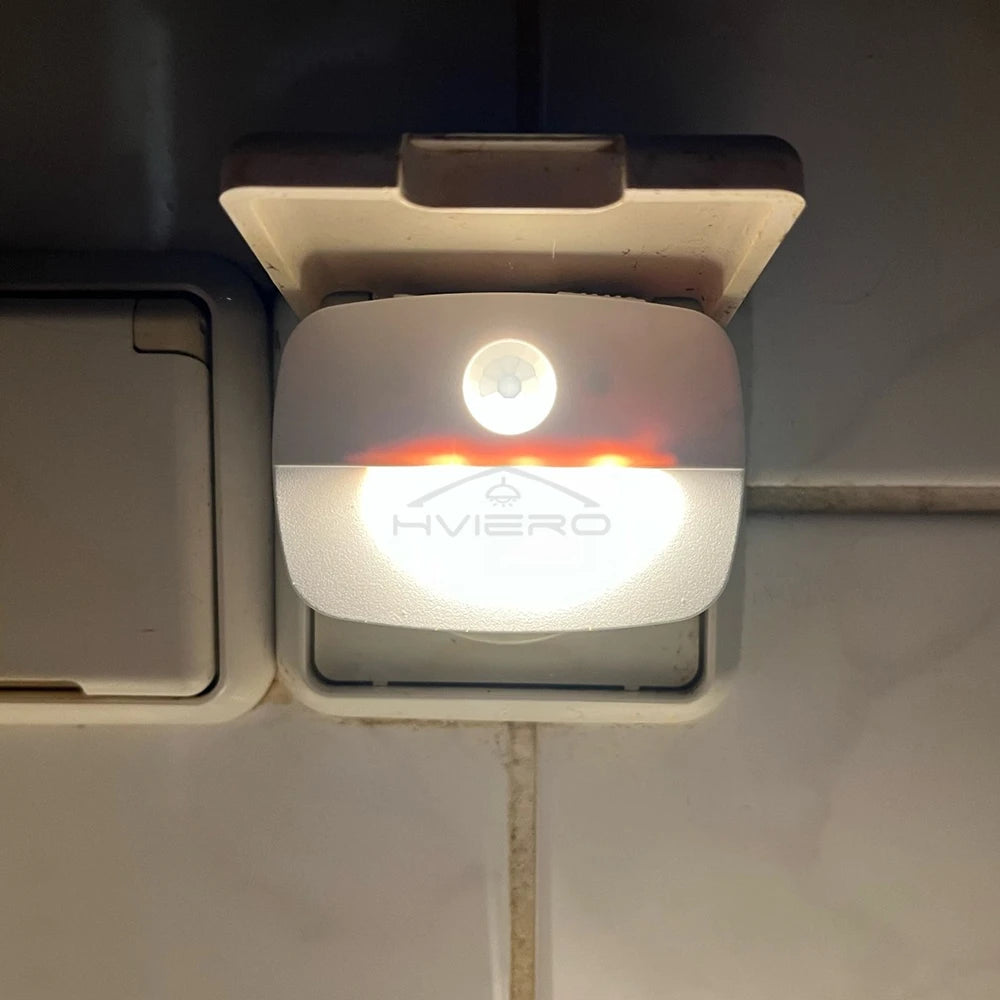 PIR Motion Sensor LED Night Light – 3 Colors, EU & US Plug