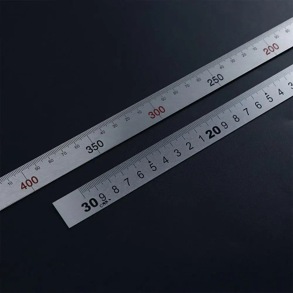 Stainless Steel L Shape Ruler Double Sided Ruler Measuring Tool Metal Straight 90 Degree Angle Ruler for Office School Supplies Oasis Select
