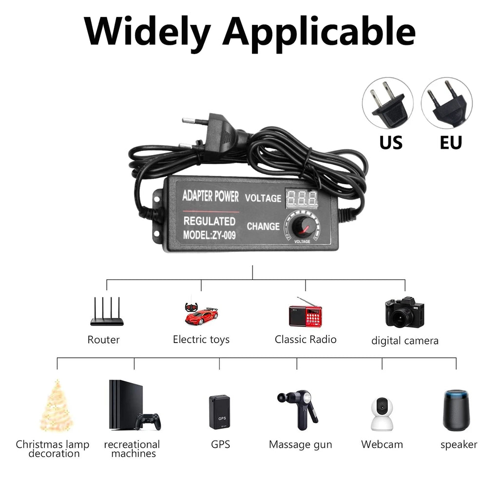 Power Supply Adjustable 3V 5V 9V 12V 24V 36V Power Supply Adapter Transformer AC 220V 110V TO DC 3V 12V 24V For LED Strip Light Oasis Select