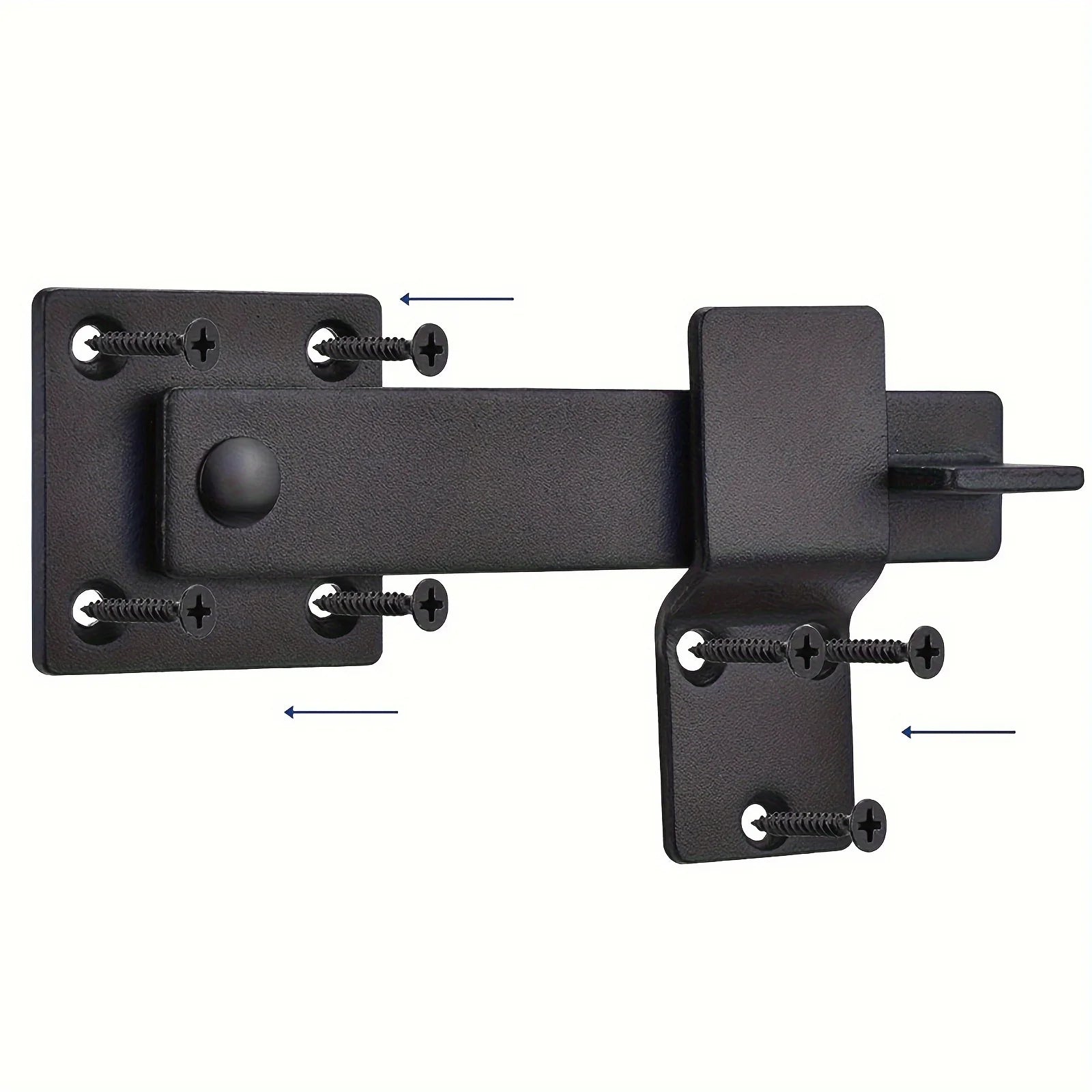 One Piece of Robust Matte Black Metal Latch for Barn Doors,Suitable for Both Indoor And Outdoor Solid Wood Doors Oasis Select