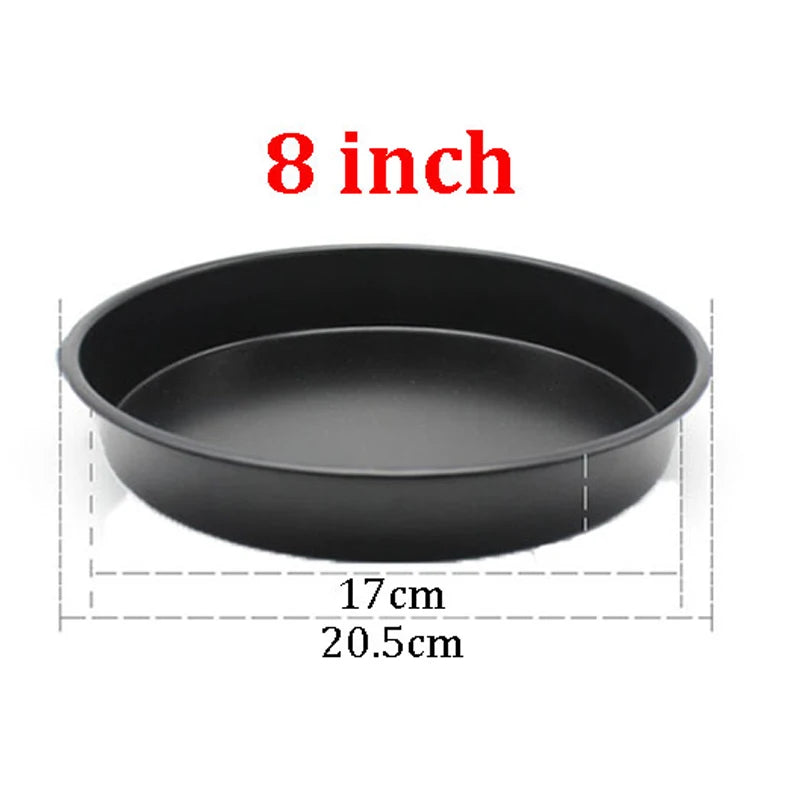 Non-Stick Carbon Steel Pizza Pan 6 8 10 Inch | Bakeware Pizza Baking Pan Oasis Select 8inch Round