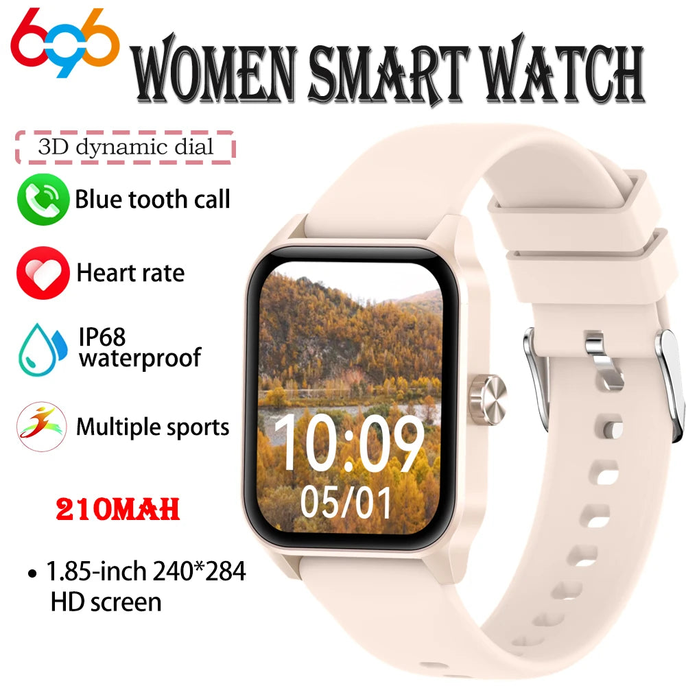 Women Smart Watch Blue Tooth Call Calendar Men Lady 3D Dynamic Dial Smartwath Sports Modes Heart Rate Health Watches Waterproof Oasis Select