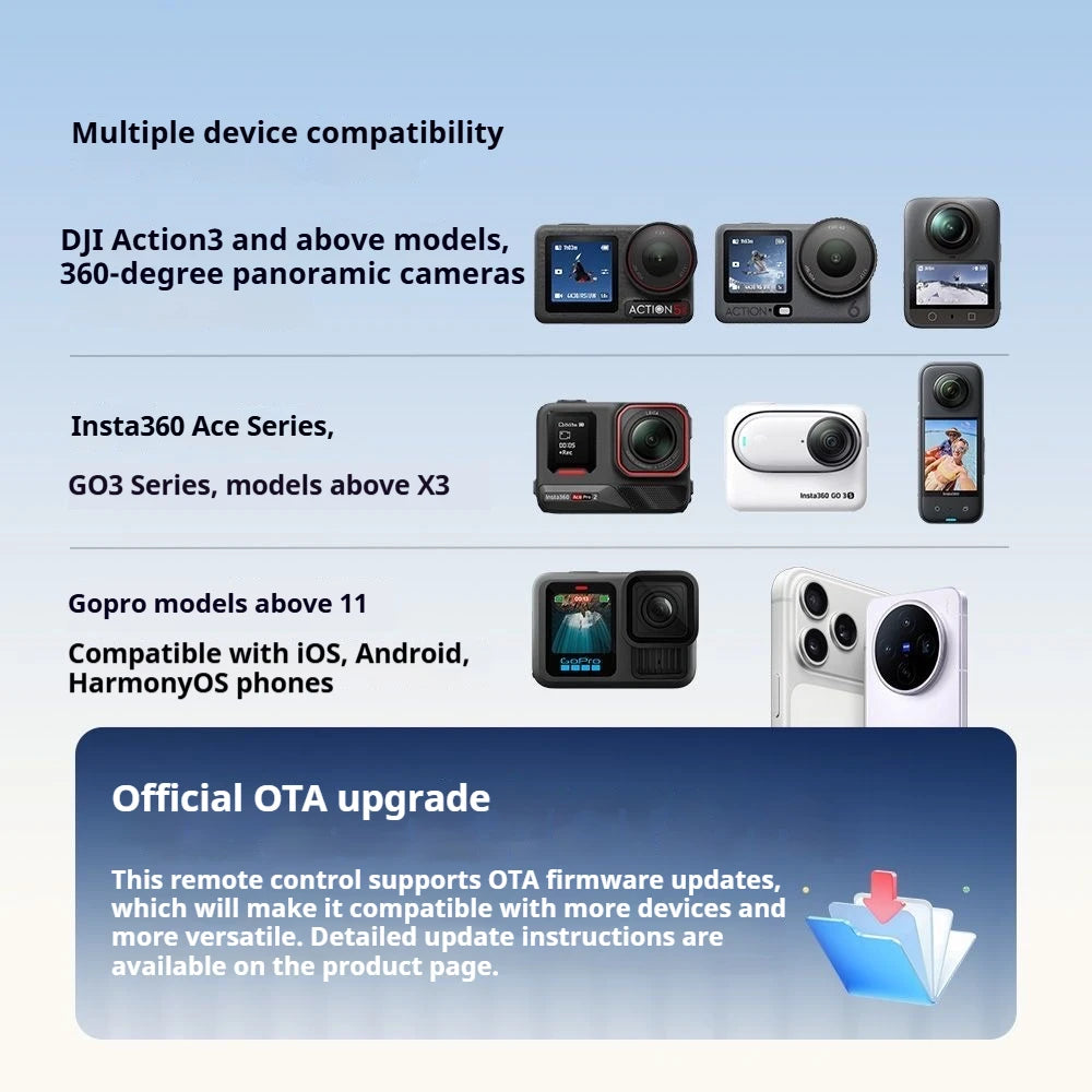 Wristband Wireless Remote for DJI Action, Insta360 & GoPro