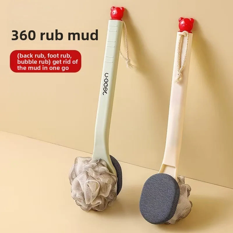 Creative Double Sided Bath Brush Back Rubbing Massage Body Exfoliating Brush Long Handle Rubbing Back Artifact Cleaning Tools Oasis Select