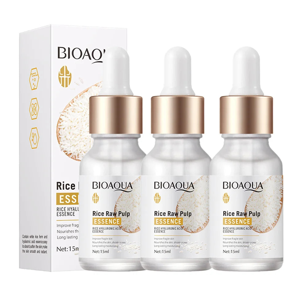 BIOAQUA Rice Raw Pulp Face Serum – Hyaluronic Acid 15ml