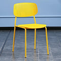 Plastic dining chair household leisure chair cafe table and chair creative backrest stool simple milk tea shop negotiation chair Oasis Select Yellow 2 pieces