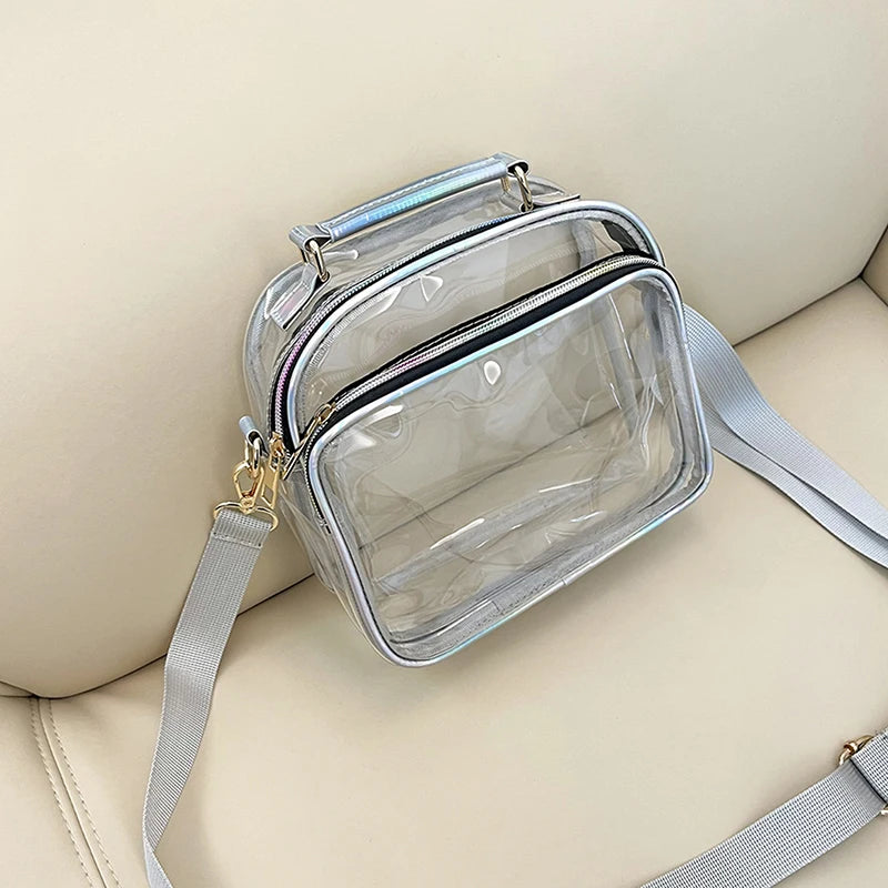 Transparent Ladies Small Handbags Women Clear Bag Fashion Waterproof Casual Simple Crossbody Shoulder Bags Oasis Select