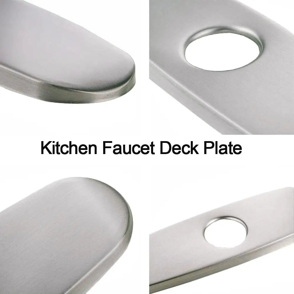 1PC Faucet Plate Hole Tap Cover Deck Plate Stainless Steel Bathroom Kitchen Sink For Most Single Hole Faucet Decorative Panel Oasis Select