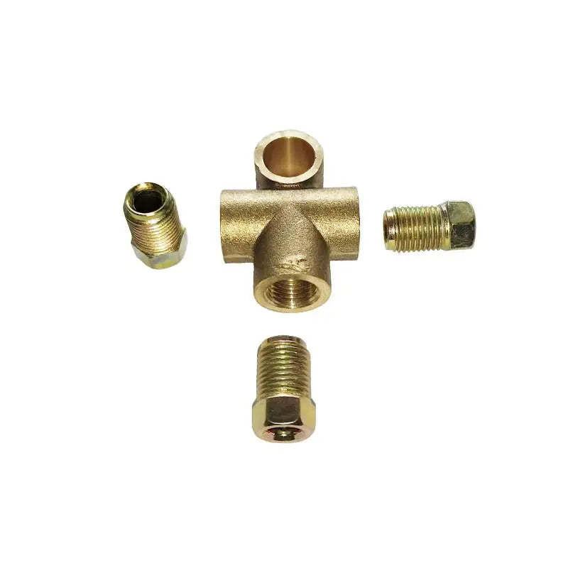 1Pcs 3 WAY Tee Piece Brake Clutch T 3/16 " Pipe Metric M10 Pipe Connector Female Tee Brake Hose UNION NUT 10mm X 1mm Oasis Select